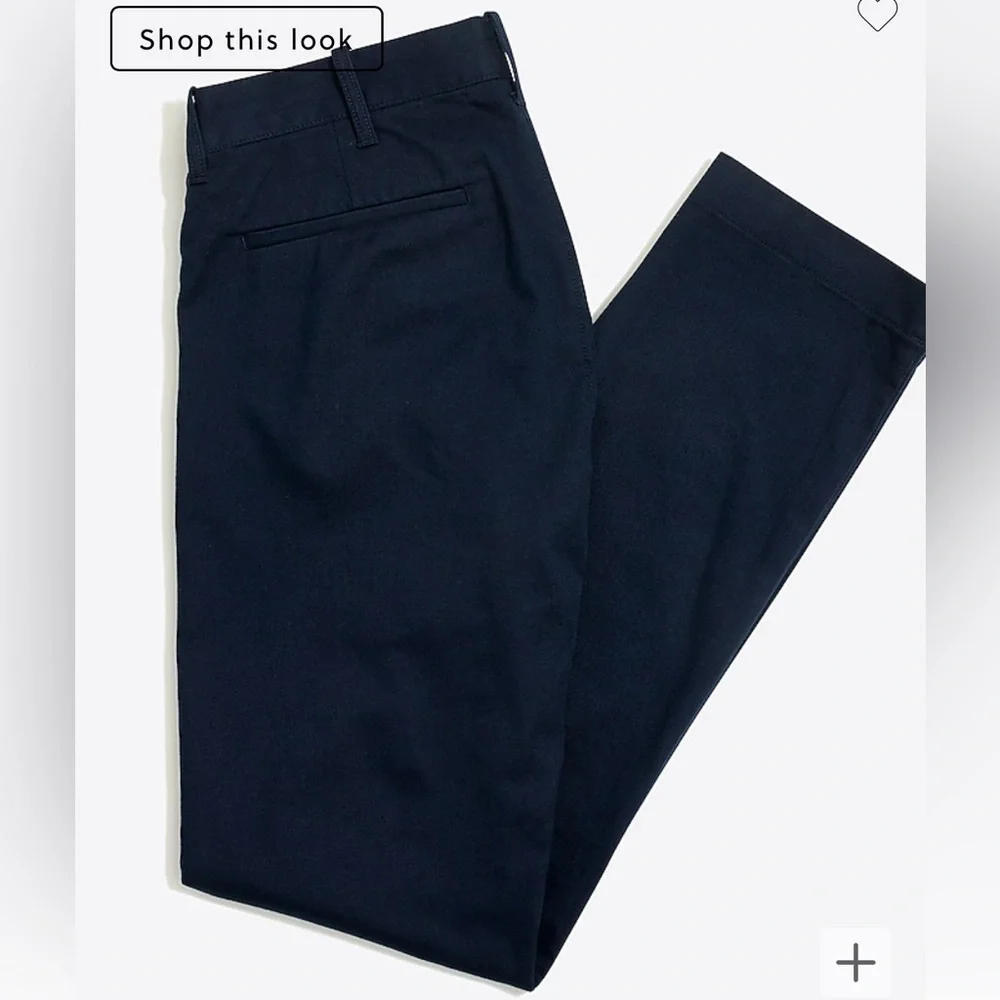J Crew Factory Slim Flex Chino Pant 36 x 32 Navy Blue